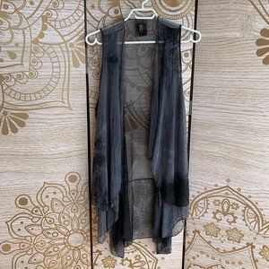 tie dye net cardigan vest from sympli